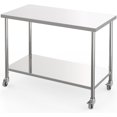 thumbnail image 1 of Yesurprise Stainless Steel Work Table, 60Inches x24Inches NSF Commercial Prep Table with Adjustable Undershelf & Lockable Casters, Heavy Duty 1000 LBS Workstation for Restaurant, Hotel, Home, 1 of 7