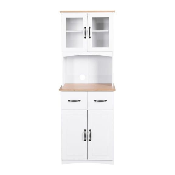 Yesurprise Storage Cabinet MDF Cabinet with Doors Shelf Drawers Tall Free Standing Cabinet for Entryway Living Room Home