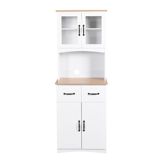 Yesurprise Storage Cabinet MDF Cabinet with Doors Shelf Drawers Tall Free Standing Cabinet for Entryway Living Room Home