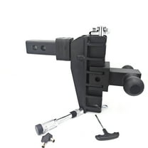 Yesurprise Tow Hitch Adjustable Trailer Hitch with Hook, 25000 Lbs Capacity Tri-Ball Trailer Hitches Ball Mount Fits 2.5-Inch Receiver, Robust Carbon Steel