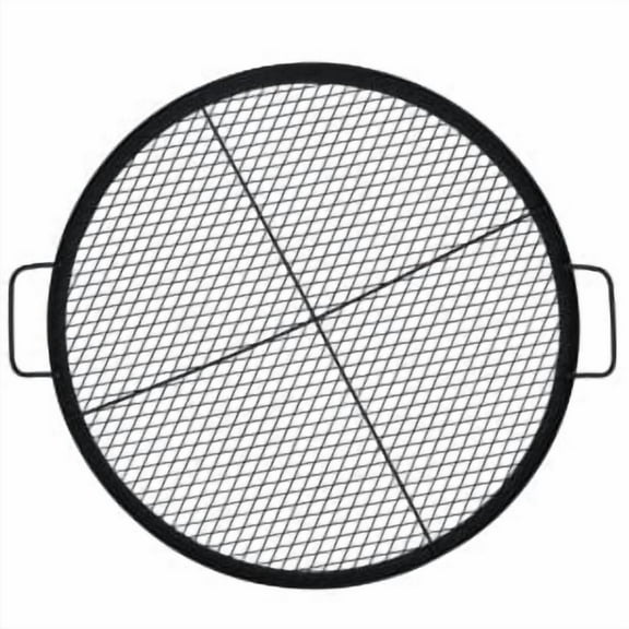 Yesurprise X-Marks Fire Pit Cooking Grill Grate - Heavy Duty Steel Campfire BBQ Grill Grid Portable Camping Cookware with Handle Outdoor Campfire BBQ Grill