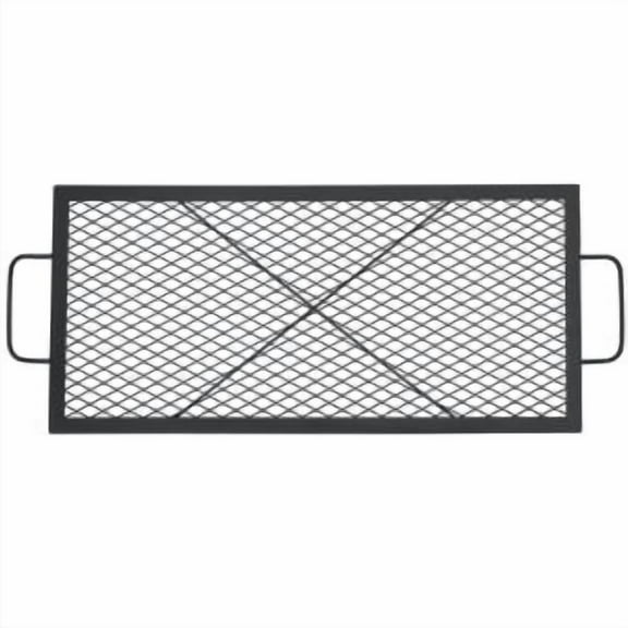 Yesurprise X-Marks Fire Pit Cooking Grill Grate - Heavy Duty Steel Campfire BBQ Grill Grid Portable Camping Cookware with Handle Outdoor Campfire BBQ Grill