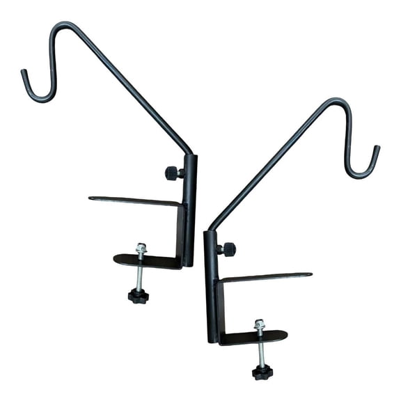 Yeswillos 2Pcs Adjust Deck Railing Hook Rotating Hanger for Bird Feeders & Flower Pot
