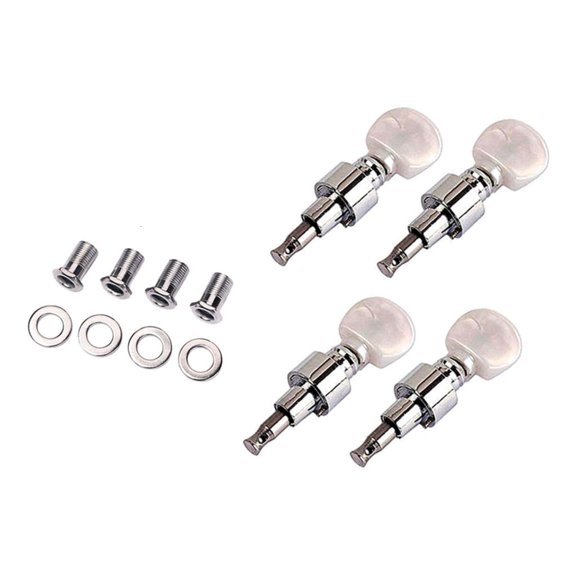 Yeswillos 4Pcs Banjo Machine Head Tuning Tuner Peg Banjo Replacement Parts Banjo Tuning Pegs Tuners String Keys Banjo Tuning Kit