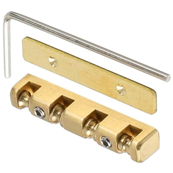 Yeswillos Brass Roller Bass Nut Replacement Height Adjustable Nut 4 String Guitar Nut