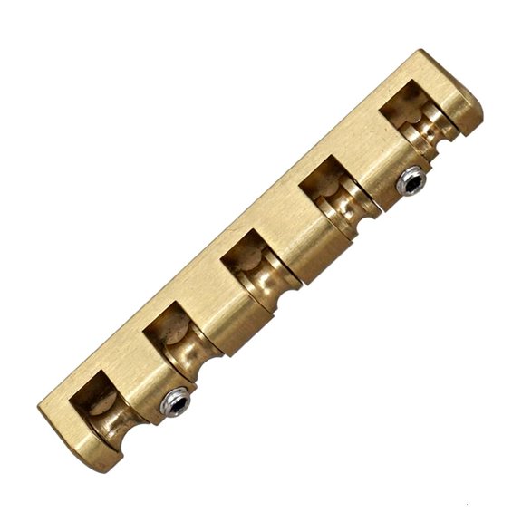 Yeswillos Brass Roller Nut for 5 String Bass Instruments Optimizes String Movement and Resonance Adjustable Comes with Mounting Plate Wrench
