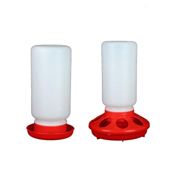 Yeswillos Chick Waterer and Feeder Automatic Poultry Waterer Food Containers for Chickens Birds Pigeons Quails