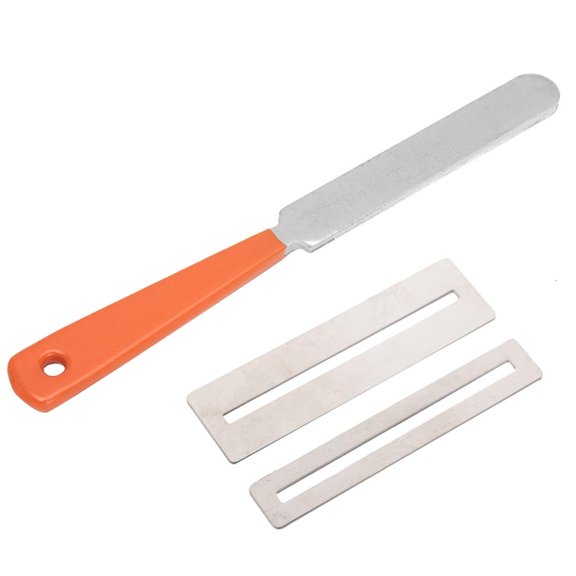 Yeswillos Guitar Fret File with Protective Gasket Stainless Steel Guitar Grinding Tool Simple Guitar Sharpening Tool Easy to Use