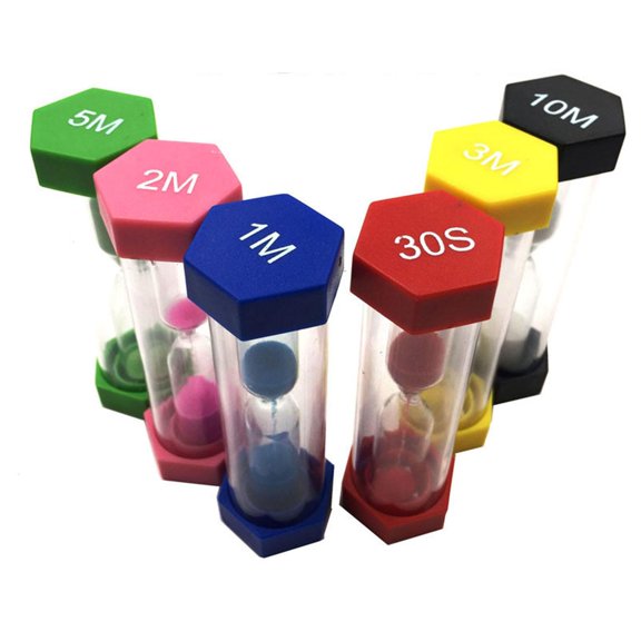 Yeswillos Sand Timer Set 6 Colour Hourglass Timer Sandglass- Sand Clock for Kids Classroom