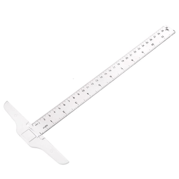Yeswillos T-Square Ruler Inches Metric Measurements Straight Ruler for Craft Making Tools