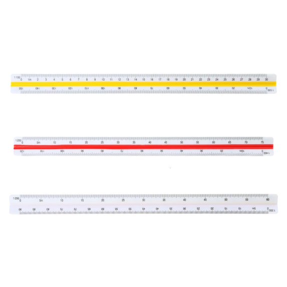 Yeswillos Triangular Scale Drafting Ruler for Engineer Architectural Ruler Architect Scale