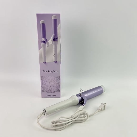 Yete Sapphire Curling tongs,Curling Iron Hair Crimper: Dual Voltage Adjustable Temperature Hair Waver - Ceramic 1 inch Curler Wand