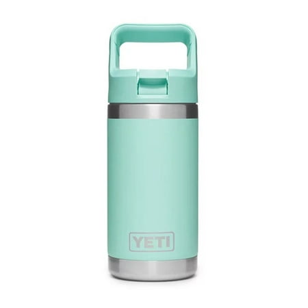 Yeti 12Oz Rambler Jr Kids Water Bottle With Straw Cap Seafoam