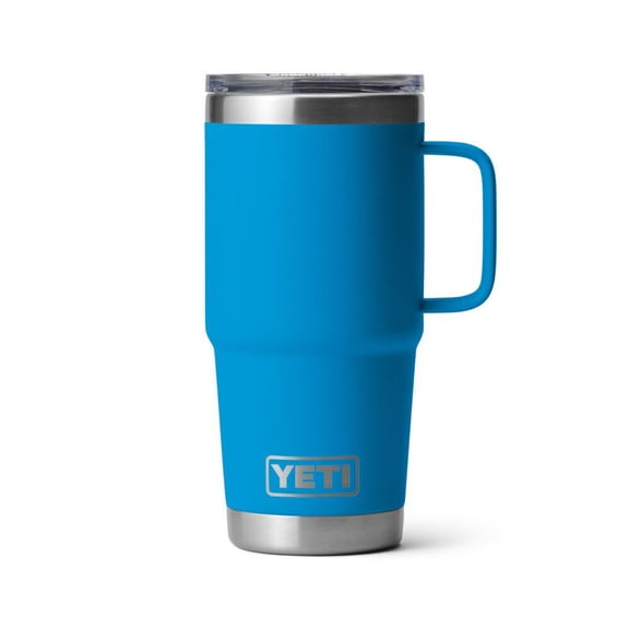 Yeti 20Oz Rambler Travel Mug With Strongholder Lid Big Wave Blue