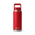 thumbnail image 1 of Yeti 26Oz Rambler Water Bottle With Color Matched Straw Cap Rescue Red, 1 of 6