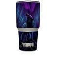 Yeti 30Oz Sticker Decal Set For Your 30 Oz Tumbler / Wolf In Glowing Purple Background