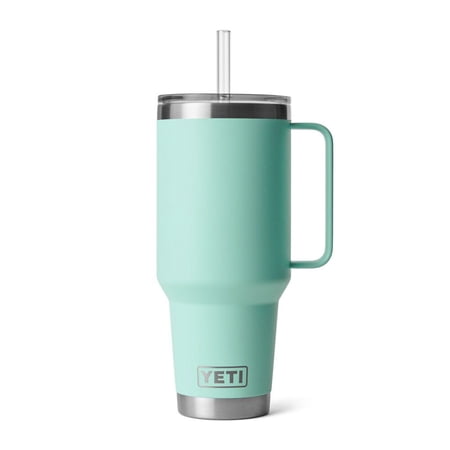 Yeti 42Oz Rambler Straw Mug With Straw Lid Seafoam