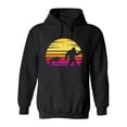 thumbnail image 1 of Yeti And Cheetah Sunset Retro   Hoodie Men -Image by Shutterstock, Male Small, 1 of 4