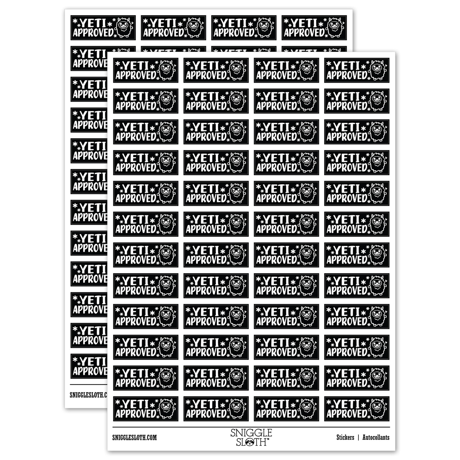 Yeti Approved Teacher Student School Sticker Set - Black - Matte Finish ...