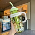 thumbnail image 1 of Aminojy Tumbler with Lid and Straw Water Bottle with Handle and Large Water Bottles for Girls with and Cap 40Oz Gym Sports Water Bottle, 1 of 5