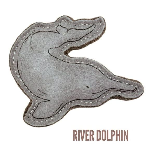 Yeti Dog Chew All-Natural Leather Toy for Dog, Endangered Species, River Dolphin