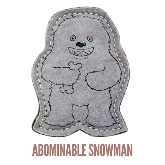 Yeti Dog Chew All-Natural Leather Toy for Dog, Endangered Species, Abominable Snowman