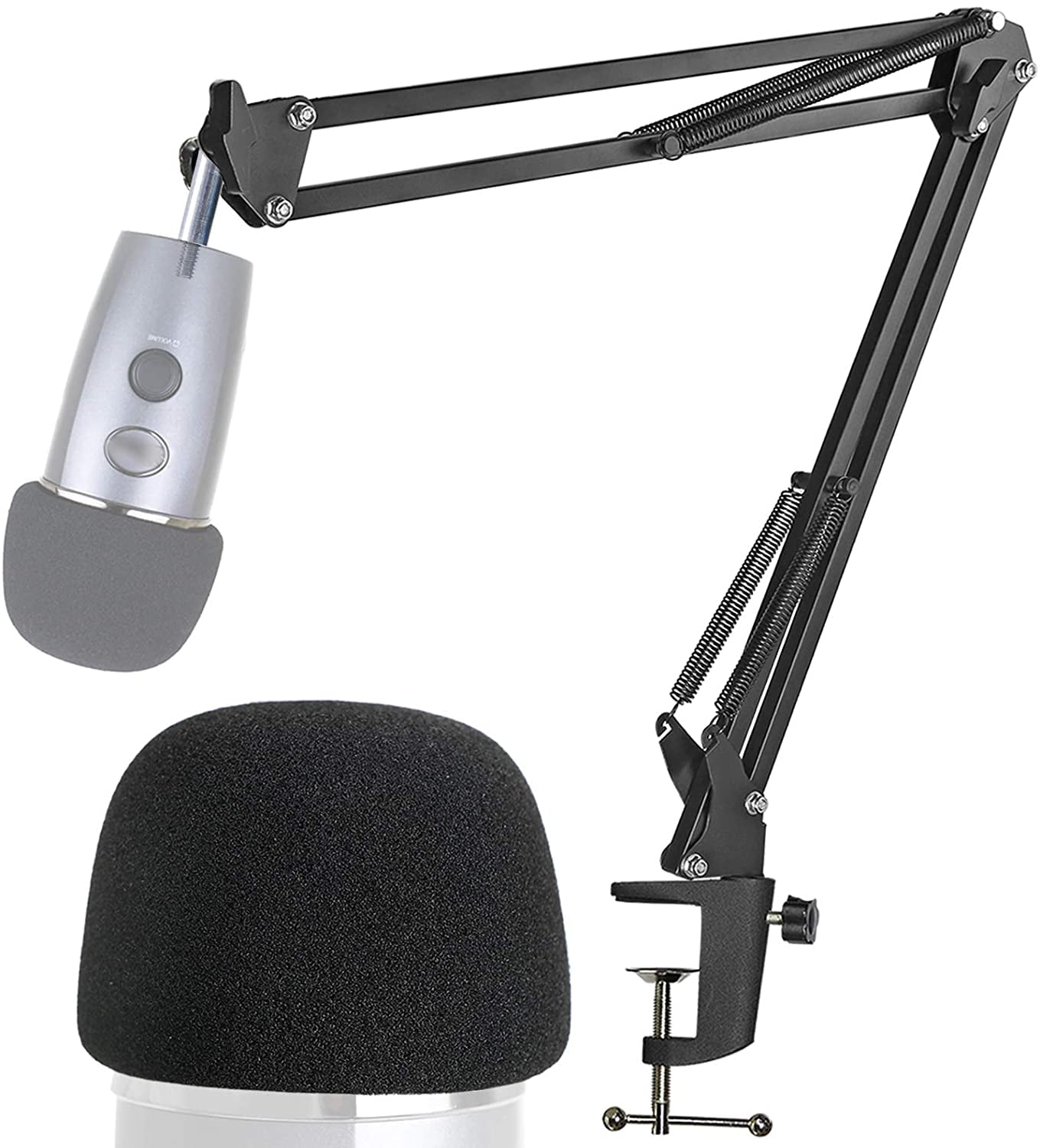 Yeti Nano Mic Stand with Pop Filter - Microphone Boom Arm Stand with Foam Cover Windscreen for Blue Yeti Nano Mic by SUNMON