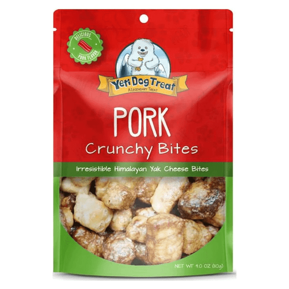 Yeti Dog Chew Pork Yak Cheese Dog Treats, Crunchy Bites, 4 oz