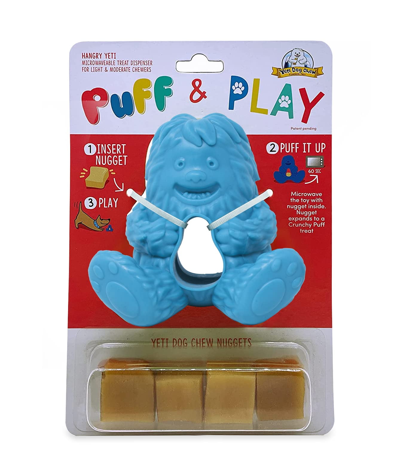 Yeti Puff and Play Dog Toy Interactive Nuggets Treats Dispenser Puzzle