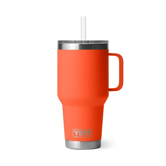 Yeti Rambler 35 Oz Straw Mug With Straw Lid Papaya