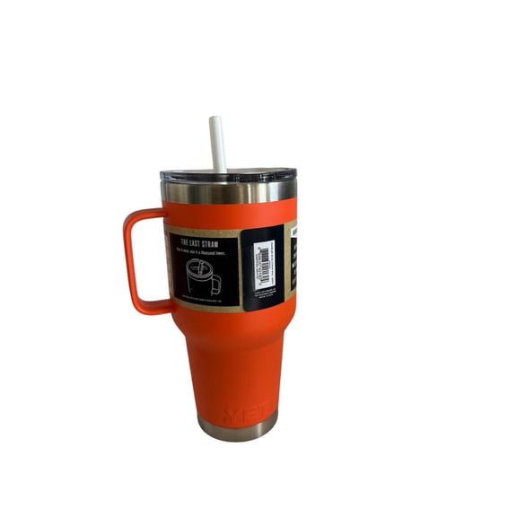 Yeti Rambler 35 Oz Straw Mug With Straw Lid Papaya