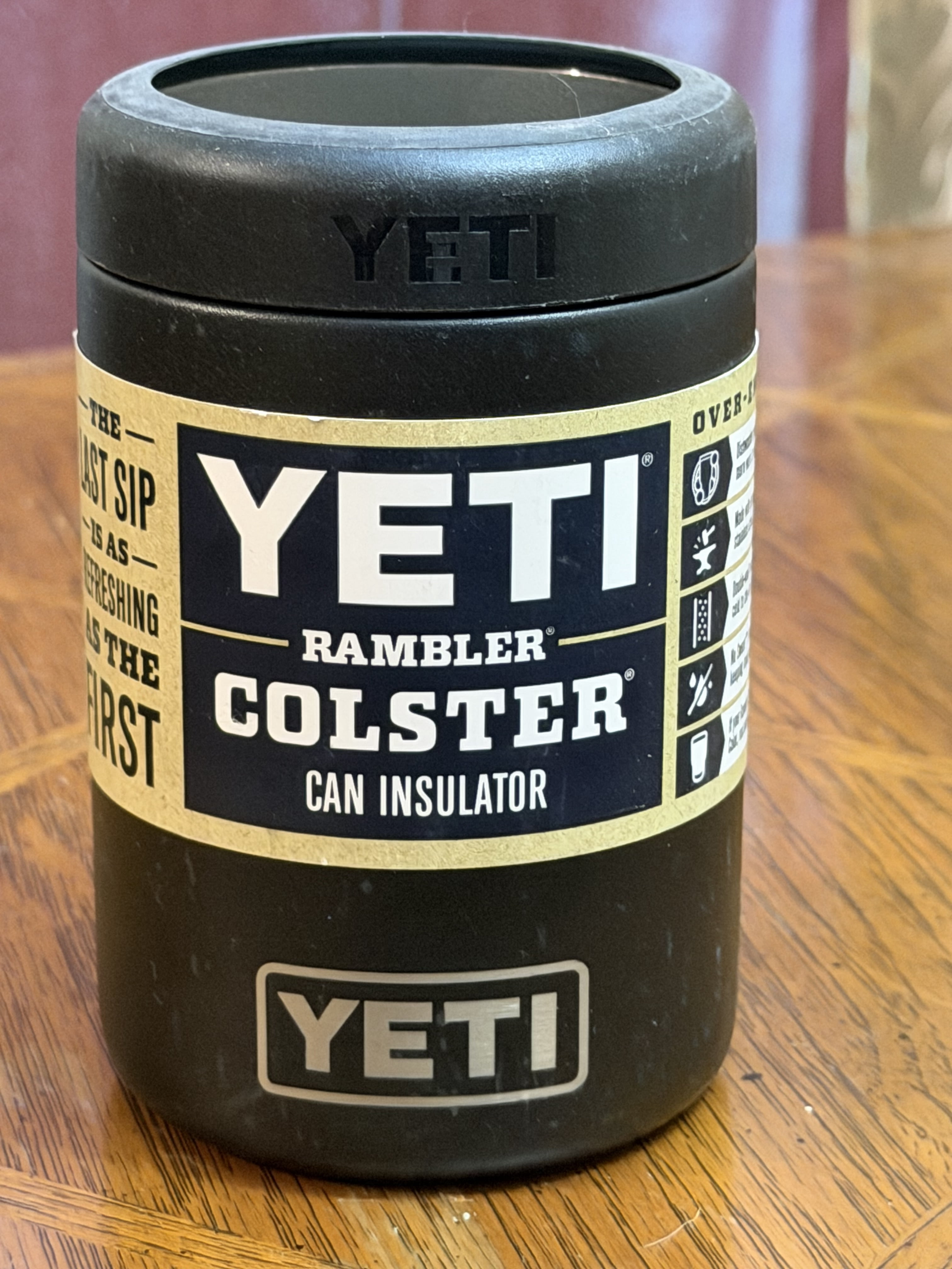 Yeti Rambler Colster 12 Oz. Black Stainless Steel Insulated Drink Holder with Load-And-Lock Gasket