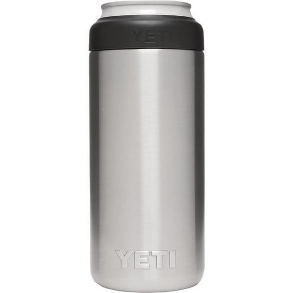Yeti Rambler Colster Slim 12 Oz. Silver Stainless Steel Insulated Drink Holder with Load-And-Lock Gasket