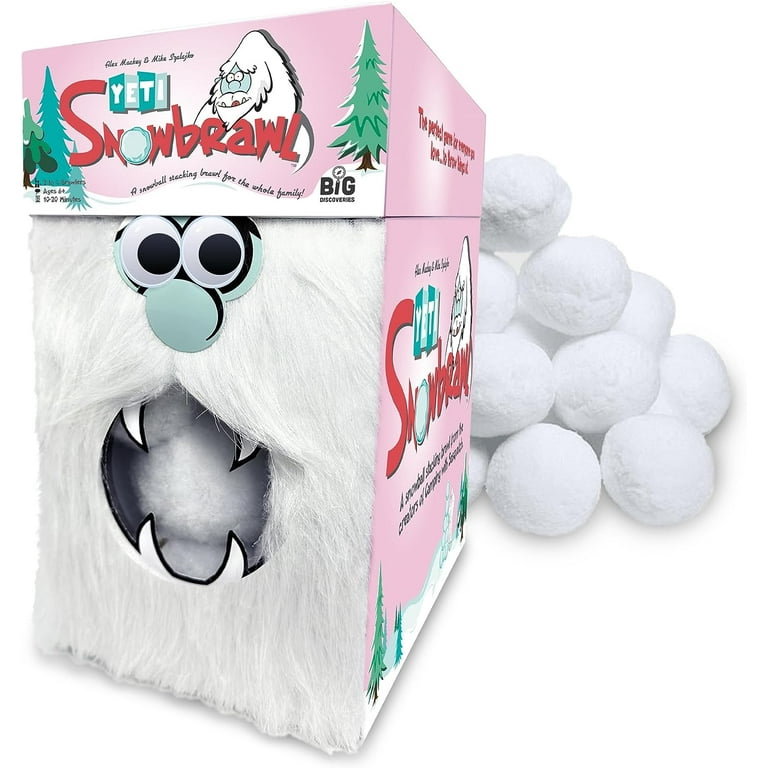 Big Discoveries Yeti Snowbrawl - A Snowball Stacking Brawl Card Game |  Includes 40 Snow Balls - Fun Board Game for Kids, Teens, Adults