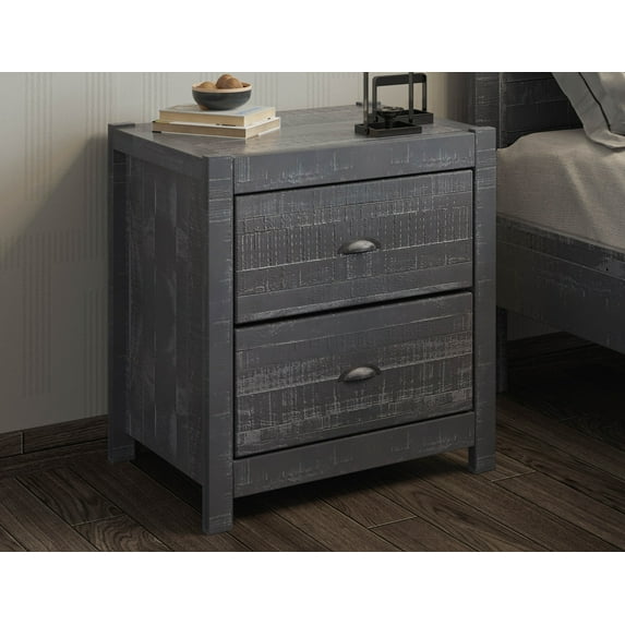 Yeti Solid wood Nightstand - Grey