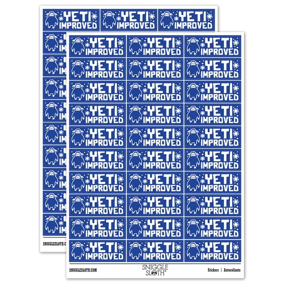 Yeti Very Improved Teacher Student School Sticker Set - Dark Blue - Gloss Finish - 1.75" Medium
