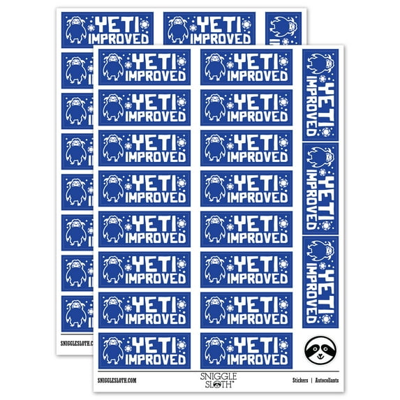 Yeti Very Improved Teacher Student School Sticker Set - Dark Blue - Matte Finish - 2.00" Large