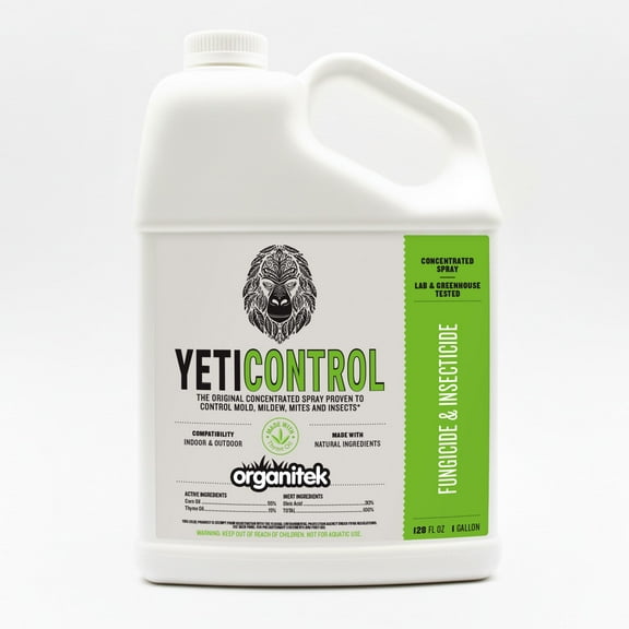 YetiControl Insecticide & Fungicide for Plants 1 gallon Concentrate | **3-in-1 Controls Mites, Aphids, Mildew (Formerly Mammoth CannControl)