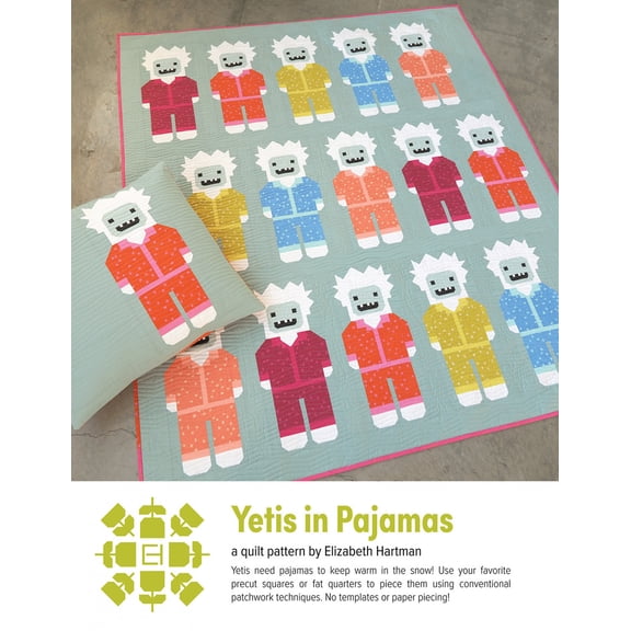 Yetis in Pajamas Quilt Pattern by Elizabeth Hartman