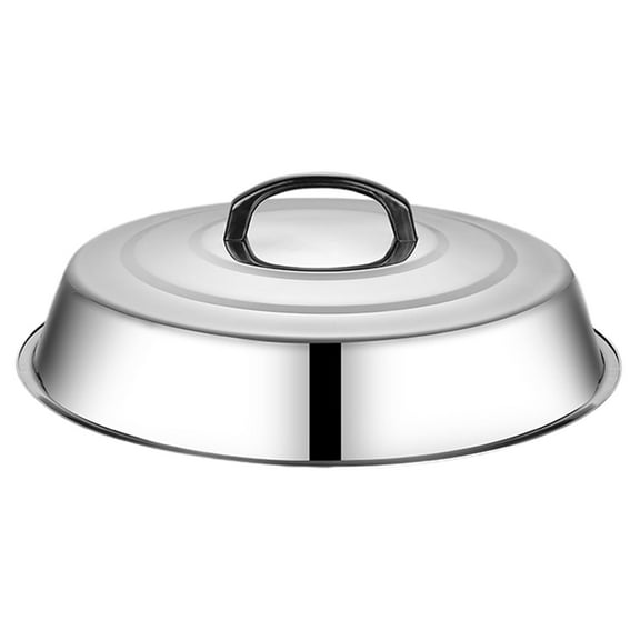 Yettn 12-Inch Stainless Steel Cheese Melting Dome,Griddle Basting Cover for Flat Top Grill,Metal Steam Lid for Outdoor BBQ,Professional Kitchen Cooking Accessories,Heat-Resistant Food Warmer