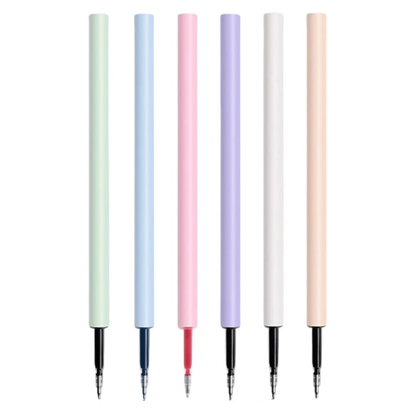 Yettn 6-Pack Pastel Colored Gel Pens, 0.5mm No Smear Retractable Ink Pens, Smooth Writing Aesthetic Pens for Journaling Planning Note Taking and Office Stationery Supplies