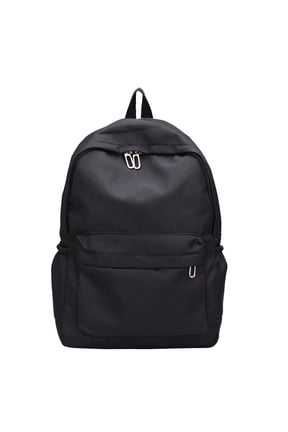 Preppy Backpack,Solid Color Basic Plain Design, Lightweight Casual Nylon Bookbag, Waterproof Travel Bag Compatible with Laptops, Daypack for Everyday Style