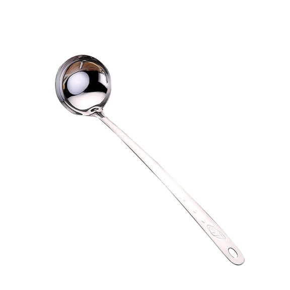 Yettn Stainless Steel Ladle,Heavy Duty Stainless Steel Soup Ladle with Slotted Design & Ergonomic Handle, Large Mirror Finish Serving Spoon for Cooking, Colander Strainer Spoon, 1-Piece