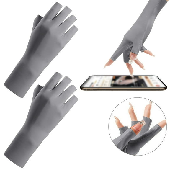 Yettn Sun Protection Gloves,UPF 50+ Sun Protection Fingerless Gloves, Breathable Touchscreen Driving Gloves for Women Men, Outdoor UV Hand Protection for Hiking Gardening Golf Cycling