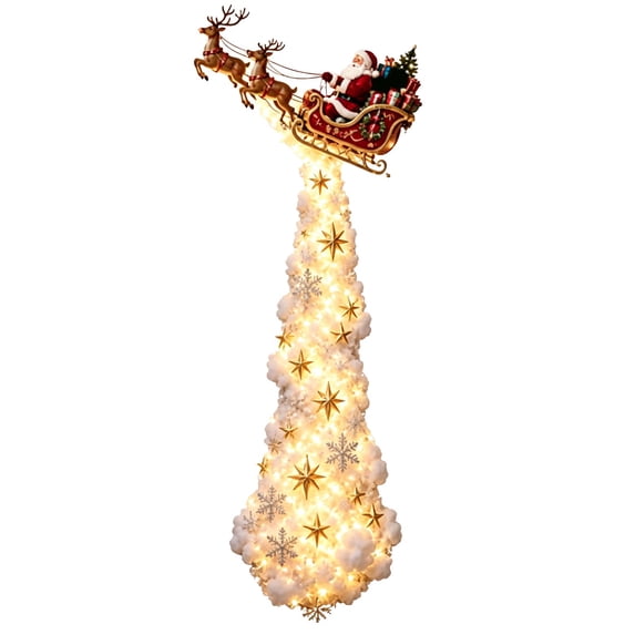 Yeuimy Christmas Magic Trail Wall Light Sleigh Wall Lights Glow The Halls Christmas Lights Hanging Led Light Collection Lighted Indoor Holiday Decor Welcoming Festive Accent For Whole House