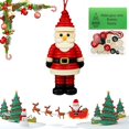 thumbnail image 1 of Yeuimy DIY Christmas Button Ornament Making Set with Santa Design,Fun Holiday Craft Kit with Colorful Buttons Yarn and Lanyard,Easy Creative Activity for Xmas Tree Hanging Decor, 1 of 6