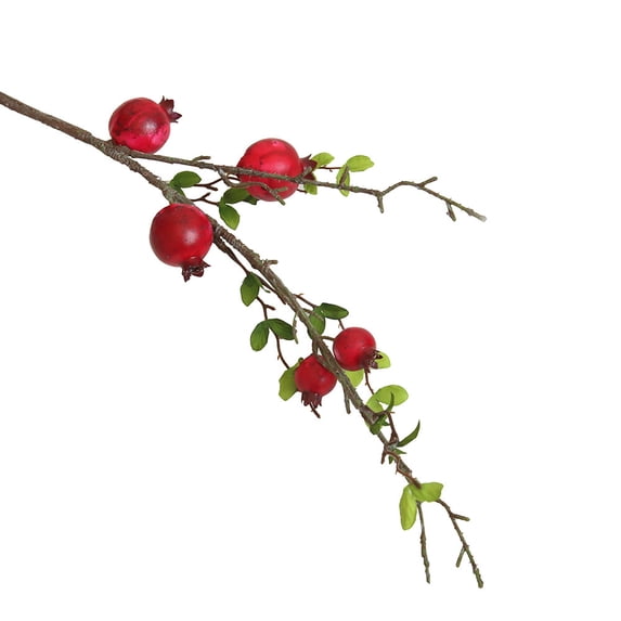 Yeuimy Faux Fake Pomegranate Branches,Faux Fake Fruit Picks,Lifelike Simulation Fruit Stems,Flexible Stems,Nonfading,Table Centerpiece Decor,Wedding Home Decor,Fall Harvest Decor,Farmhouse Home Decor