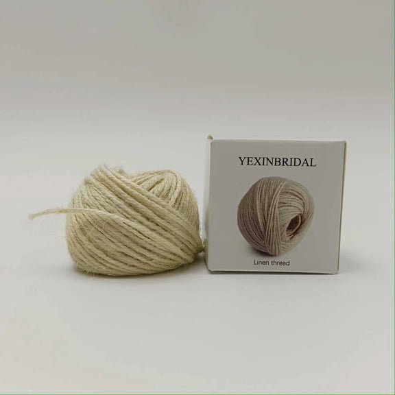 Yexinbridal Linen thread Light beige linen thread, durable and reusable