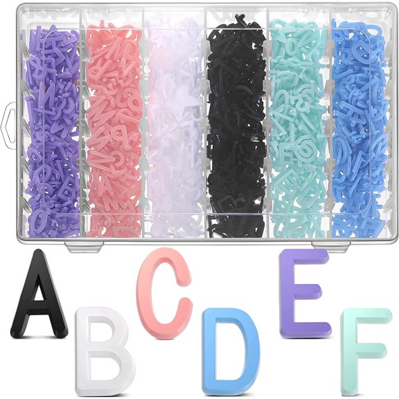 Yexiya 1035 Pcs Board Letters with Organizer Case Set Include 3/4'' Multicolor Plastic Pre Cut Characters Cursive for Felt Message Board Letters Numbers Symbols