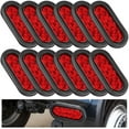 Yexiya 12 Pack 6 AIF4 Inch Oval LED Trailer Light Kit 10 LED Stop